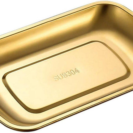 Snackbox Deli Box - Simple stainless steel snack bowl - Fruit and vegetable bowl (gold).