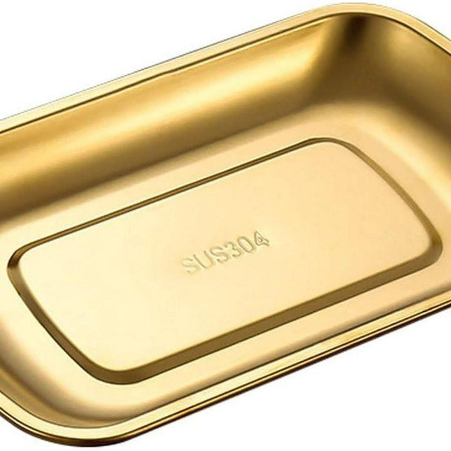 Snackbox Deli Box - Simple stainless steel snack bowl - Fruit and vegetable bowl (gold).