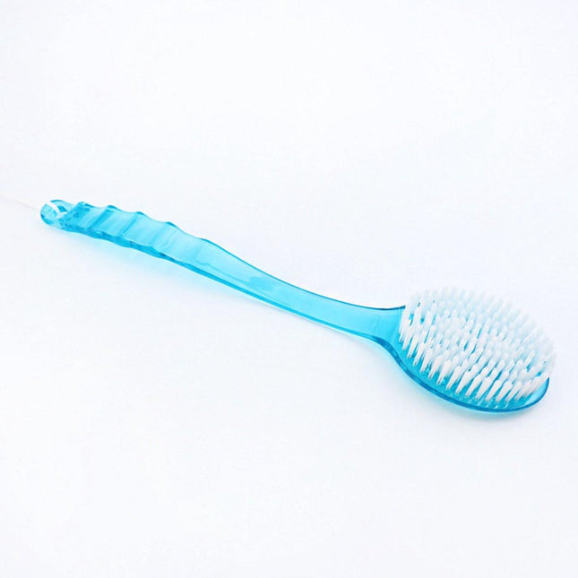 1 piece - Long handle - Household bath brush - Back brush (blue).