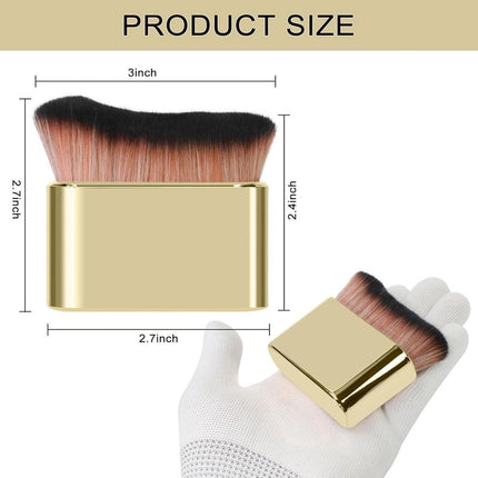Foundation Makeup Brush - Portable Makeup Brush (Gold).