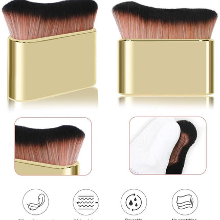 Foundation Makeup Brush - Portable Makeup Brush (Gold).