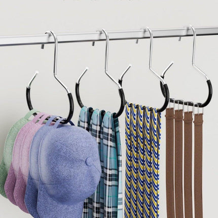 10-pack - Non-slip - Space-saving - Storage rack - Wardrobe belt/scarf hooks - Suitable for displaying hats, vests, ties, shawls (black).