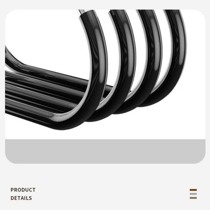 10-pack - Non-slip - Space-saving - Storage rack - Wardrobe belt/scarf hooks - Suitable for displaying hats, vests, ties, shawls (black).
