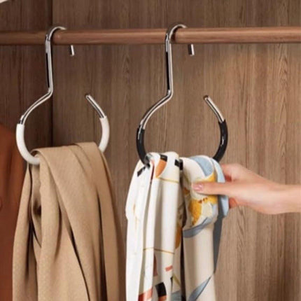10-pack - Non-slip - Space-saving - Storage rack - Wardrobe belt/scarf hooks - Suitable for displaying hats, vests, ties, shawls (black).