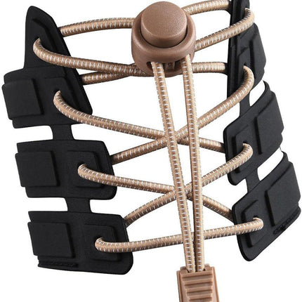 Sneaker Laces 120CM suitable for Sneakers - Elastic laces without a tie - Suitable for students and adults - With strong buckle and quick-release function (Apricot).