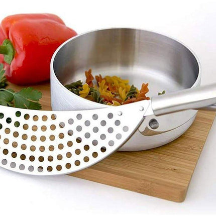 Colander - Stainless steel colander with handle - Kitchen colander - Multifunctional draining rack - Stainless steel kitchen colander.
