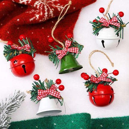 Christmas Bells - 6 - Christmas Tree Decorations - Metal Bells - Christmas Decorations - DIY Metal Bell Hangers.