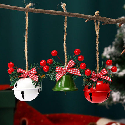 Christmas Bells - 6 - Christmas Tree Decorations - Metal Bells - Christmas Decorations - DIY Metal Bell Hangers.