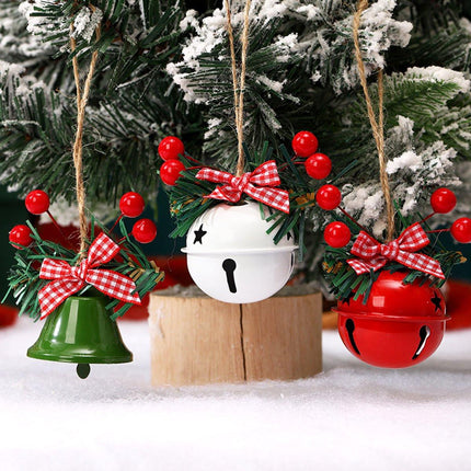 Christmas Bells - 6 - Christmas Tree Decorations - Metal Bells - Christmas Decorations - DIY Metal Bell Hangers.