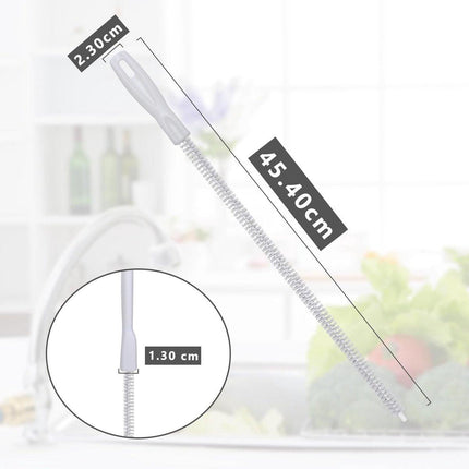 4-piece sink cleaning brush set - Drain brush - 45 cm - Flexible sink cleaning brush - Drain tool - Drain spring - Suitable for kitchen and bathroom drains and overflow pipes.