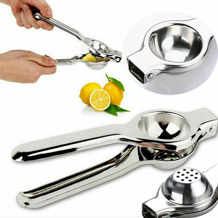 Lemon Juicer - Stainless Steel - Manual Orange Juicer (Silver).