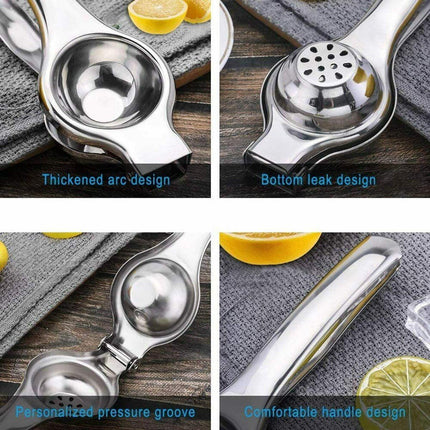 Lemon Juicer - Stainless Steel - Manual Orange Juicer (Silver).