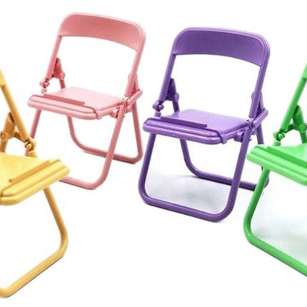 Creative Phone Holder - Foldable - Desktop - Macaron Color - Stool Stand - Ornament - Portable Lazy Stand - 5 Pieces.