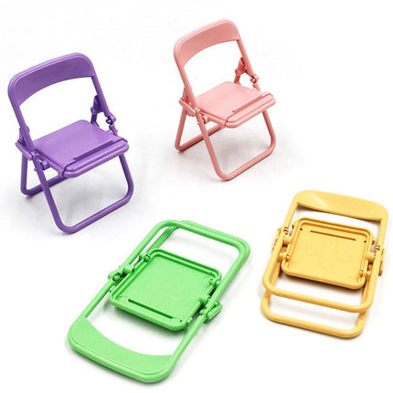 Creative Phone Holder - Foldable - Desktop - Macaron Color - Stool Stand - Ornament - Portable Lazy Stand - 5 Pieces.