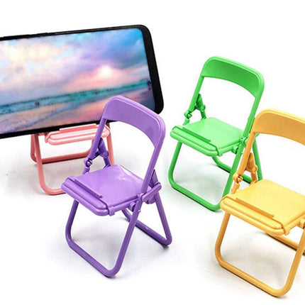 Creative Phone Holder - Foldable - Desktop - Macaron Color - Stool Stand - Ornament - Portable Lazy Stand - 5 Pieces.