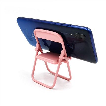 Creative Phone Holder - Foldable - Desktop - Macaron Color - Stool Stand - Ornament - Portable Lazy Stand - 5 Pieces.