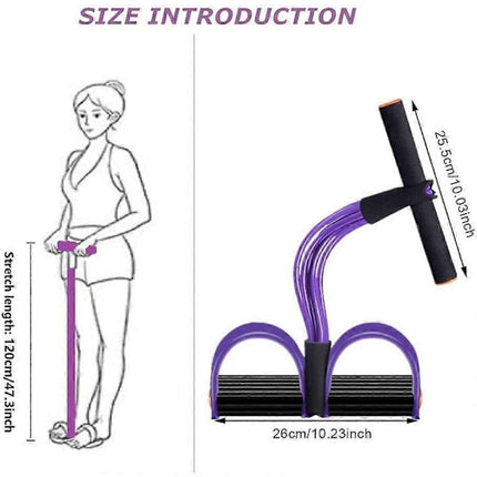 Abdominal Trainer - Abdominal Exercises - Home Full Body Expander - 6 Tubes - Elastic Drawstring.