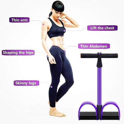 Abdominal Trainer - Abdominal Exercises - Home Full Body Expander - 6 Tubes - Elastic Drawstring.