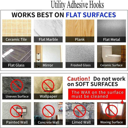 Self-adhesive hooks - transparent - waterproof - self-adhesive wall hooks - suitable for keys - bathroom, shower, outdoor, kitchen, door - practical pack of 24.