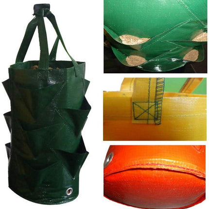 Hanging Plant Bags - 3-Pack Hanging Strawberry Planters - Strawberry Plant Bags PE Strawberry Planters - For Growing Vegetables, Flowers & Herbs.