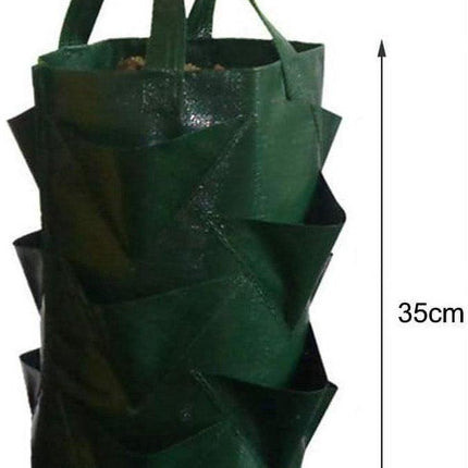 Hanging Plant Bags - 3-Pack Hanging Strawberry Planters - Strawberry Plant Bags PE Strawberry Planters - For Growing Vegetables, Flowers & Herbs.