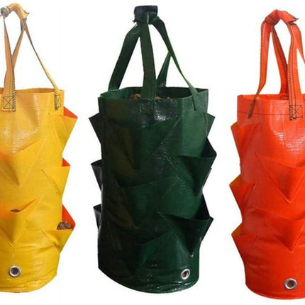 Hanging Plant Bags - 3-Pack Hanging Strawberry Planters - Strawberry Plant Bags PE Strawberry Planters - For Growing Vegetables, Flowers & Herbs.