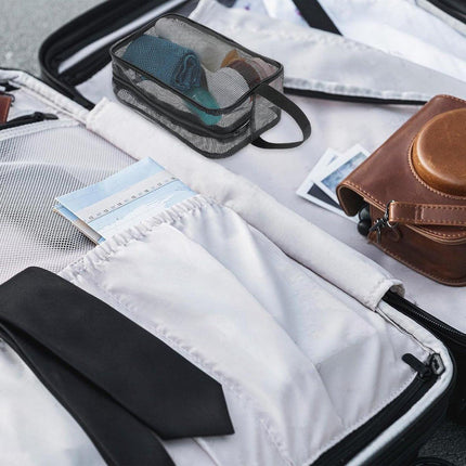 Toiletry Bag - Black Mesh Toiletry Bag - Perfect for travel, toiletry bag organizer, gym, camping.