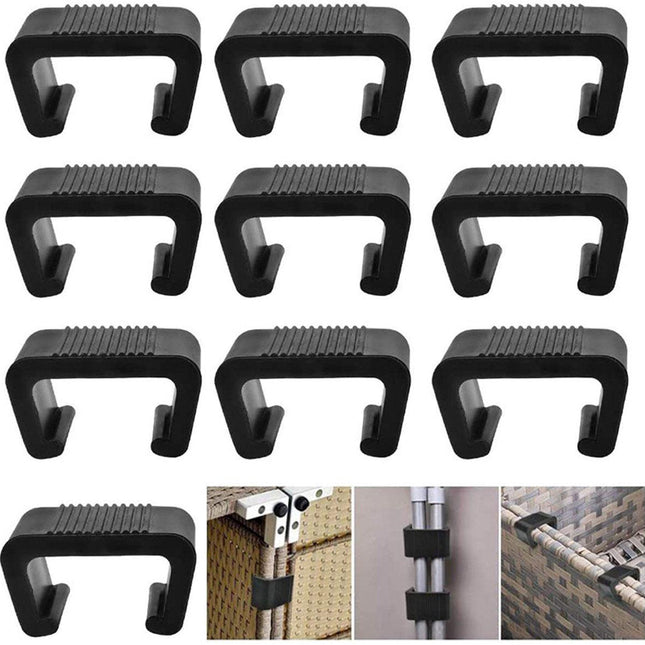 Garden Furniture Clamps - Garden Bench Clamps - Suitable for outdoor benches, garden furniture, restaurant rattan chair fixings - 10 pieces.