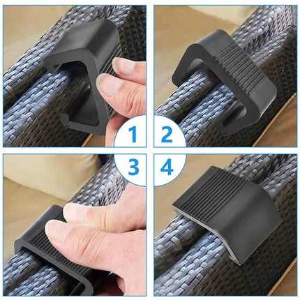 Garden Furniture Clamps - Garden Bench Clamps - Suitable for outdoor benches, garden furniture, restaurant rattan chair fixings - 10 pieces.
