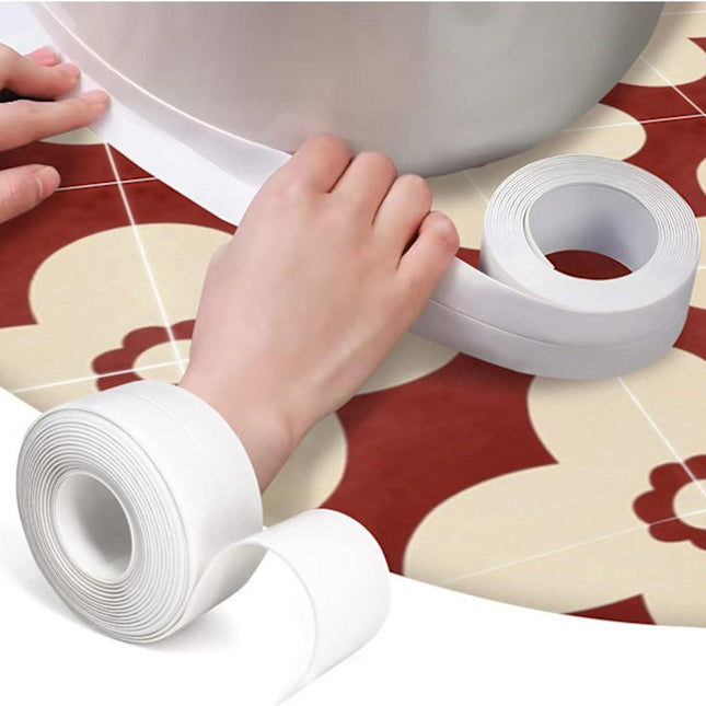 Waterproof Sealing Tape - for floors, walls, countertops, sinks, bathrooms, toilets and baths - 2-pack.