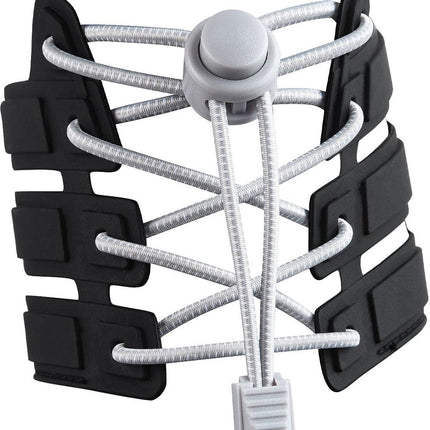 Sneaker Laces 120CM suitable for Sneakers - Elastic laces without a knot - Suitable for students and adults - With strong buckle and quick-release function (Light gray).