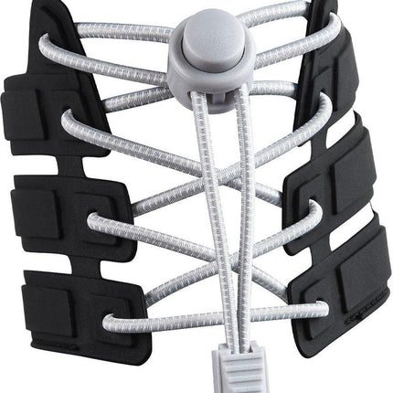 Sneaker Laces 120CM suitable for Sneakers - Elastic laces without a knot - Suitable for students and adults - With strong buckle and quick-release function (Light gray).