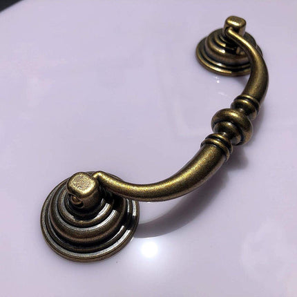 10 Pieces 4.25 Inch Center Hole Shabby Chic Drawer Pulls - Antique Bronze Kitchen Cabinet Pulls with Buckles (108mm/Antique Bronze).