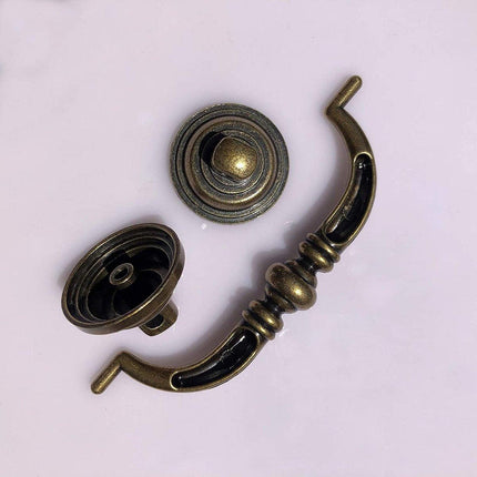 10 Pieces 4.25 Inch Center Hole Shabby Chic Drawer Pulls - Antique Bronze Kitchen Cabinet Pulls with Buckles (108mm/Antique Bronze).