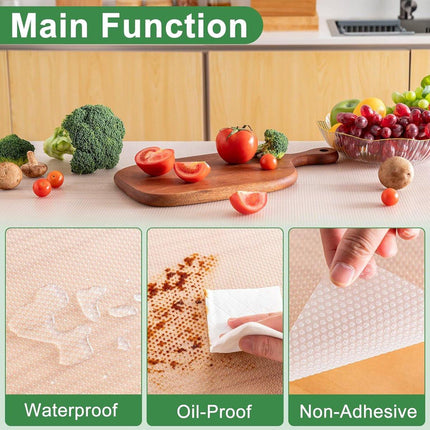 30*300cm non-stick coated shelves - waterproof and oil-resistant - thickened - easy to clean and cut - drawer insert - suitable for refrigerators, desks, cabinets, kitchens.