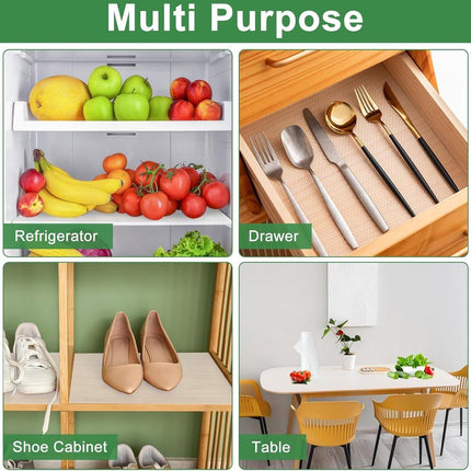 30*300cm non-stick coated shelves - waterproof and oil-resistant - thickened - easy to clean and cut - drawer insert - suitable for refrigerators, desks, cabinets, kitchens.