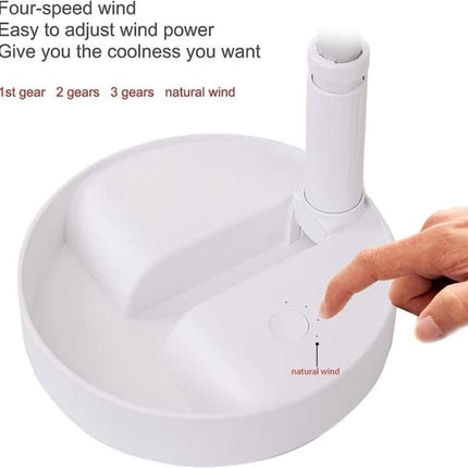 Folding Desk Fan - Adjustable Design - Cordless & Versatile - Foldable Standing Desk Fan.