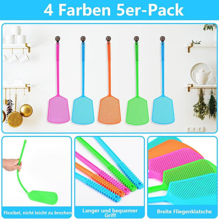 Fly Swatters - Fly Swatters - Mosquito Repellent - 5 Stable Fly Swatters.