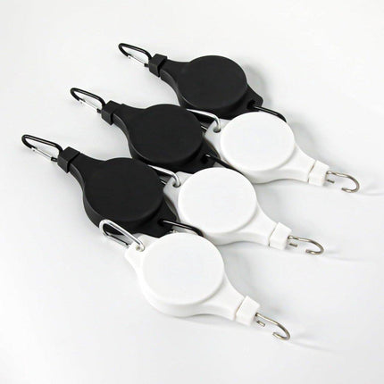 Plant Hooks - Retractable Plant Hanger - Easy-Access Hanging Flower Baskets - For Garden Baskets, Pots, and Feeders - Pack of 6.