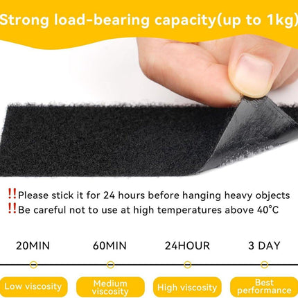 Self-adhesive hook and loop tape - 20 sheets - 50 x 100 mm Self-adhesive hook and loop tape - Wide hook and loop adhesive pads - Ideal for sewing, DIY projects, office supplies and crafts.