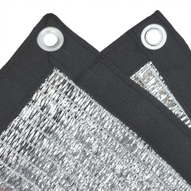 Reflective Aluminum Curtain Net with Eyelets - Sun Protection Cover - 6.5 ft x 6 ft.