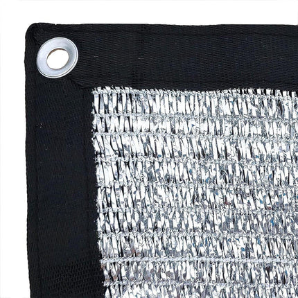 Reflective Aluminum Curtain Net with Eyelets - Sun Protection Cover - 6.5 ft x 6 ft.