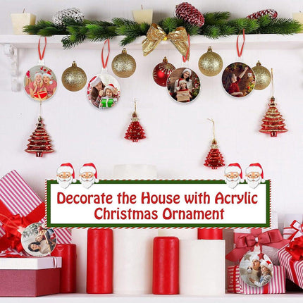 Ornaments - 20 pieces - Christmas tree decorations - Christmas tree decorations - Blank round pieces for Christmas tree decorations and craft projects.