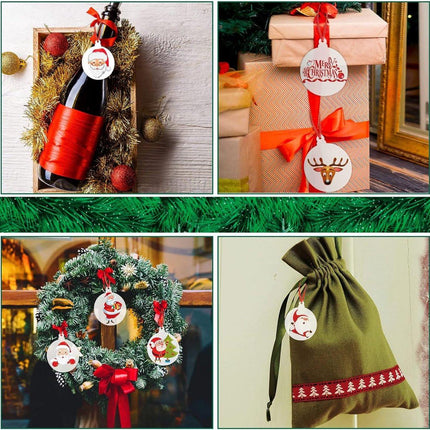 Ornaments - 20 pieces - Christmas tree decorations - Christmas tree decorations - Blank round pieces for Christmas tree decorations and craft projects.