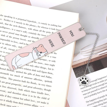 Bookmarks - Set of 2 - Cat Bookmarks - Gifts for Cat Lovers - Cute Bookmarks - Bookmark Gifts for Book Lovers - Reading Bookmarks - Gifts for Boys, Girls, Kids & Friends - Stainless Steel (Style B).