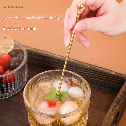 5 304 stainless steel coffee yogurt honey stirrers - bar juice - cocktail - creative cocktail sticks.
