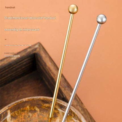5 304 stainless steel coffee yogurt honey stirrers - bar juice - cocktail - creative cocktail sticks.