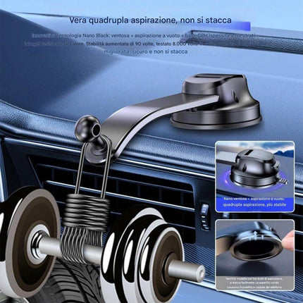 Phone Holder - Universal Base - 360° Rotatable Car Phone Holder - Suitable for cars, trucks, vehicles, windshields and mobile navigation systems..