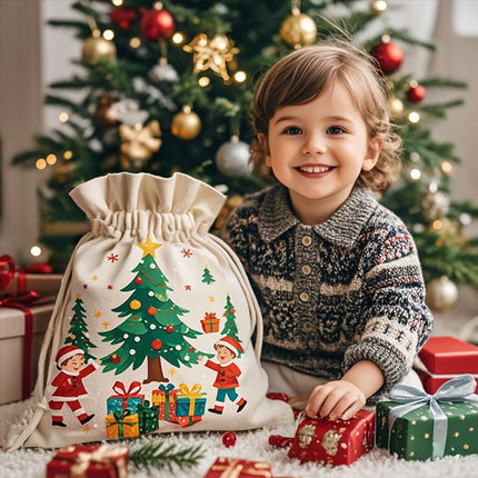 Gift Bags - Large Gift Bags - Packaging Bags - Large Gift Bags - Christmas Gift Bags - Wrapped Gift Bags - Cotton Storage Bags - 48x65cm.