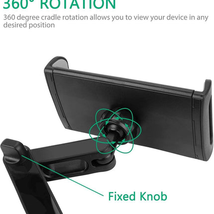 Car Phone Holders - Phone Holder - Back Seat - Adjustable Phone Holder - Back Seat Phone Holder - Universal Car Phone Holder - Black.